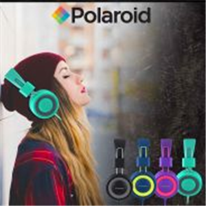 POLAROID GREY AND TURQUOISE HEADPHONES