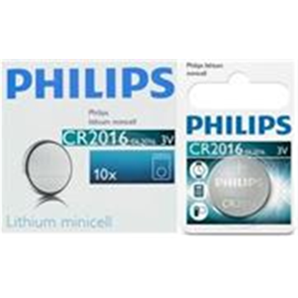 Philips Minicells Battery CR2016 Lithium Sold as Box of 10