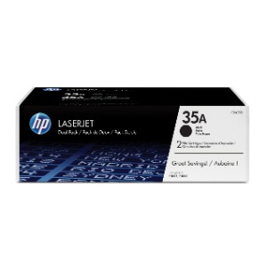 HP 35A DUAL PACK BLACK TONER CARTRIDGES