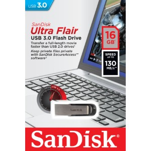 SANDISK ULTRA FLAIR™ HIGH SPEED USB 3.0 FLASH DRIVE 16GB