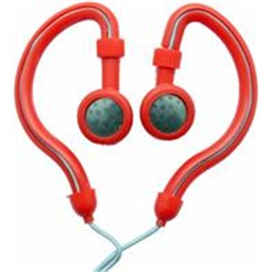 Geeko Hook On Stereo Earphones Red