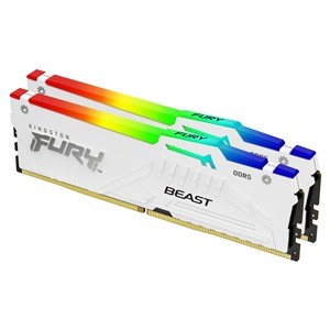 Kingston Fury Beast RGB - 16GB x2 (32GB) , DDR5-5600MT/s , CL36 , White