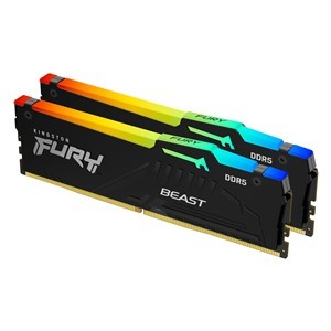 Kingston Fury Beast RGB - 32GB x2 (64GB) , DDR5-5600MT/s , CL36 , Black