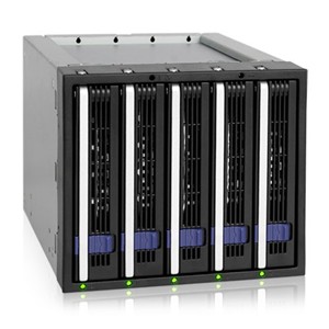 iCYDOCK mb155sp-b 5x hot-swappable 3.5" in