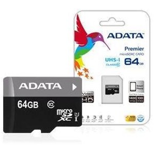 ADATA Premier 64Gb miCroSDXC with SDXC adapter