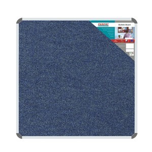 Bulletin Board Ribbed Aluminium Frame (1000x1000mm - Denim)