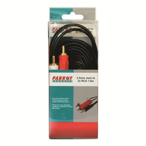 3.5mm Audio Jack to Two Male RCA cable (1.8 Meters)