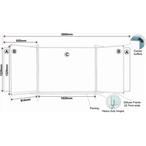 Educational Board Magnetic Whiteboard (1220*910, Squares 1 Side, Swing Leaf, Option B)