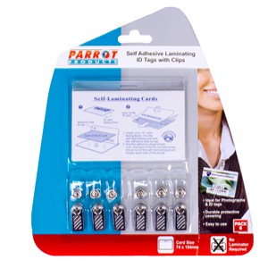 Laminating Self Adhesive ID Tags and Clips (6)