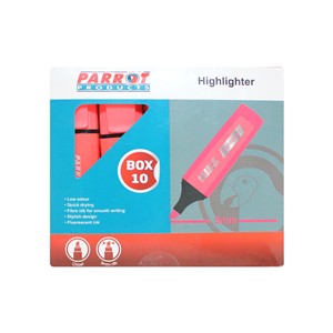 Highlighter Marker Box (10 Markers, Pink)