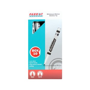 Whiteboard Markers (10 Markers, Slimline Tip, Black)