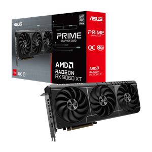 ASUS Prime -RX9060XT-O8G, Radeon RX 9060 XT, 8 GB, GDDR6, 128 bit, 7680 x 4320 p