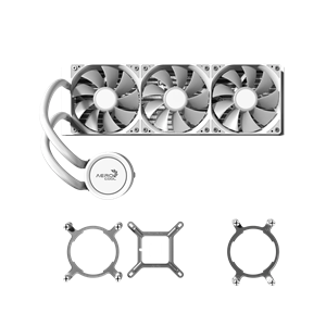 Aerocol Abyss L360 White - 360mm ARGB Liquid Cooler - Intel LGA1851/LGA1700 -