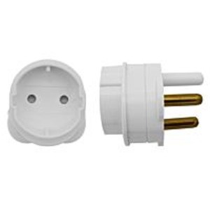 2-Pin Schuko to 16A 3-Pin Adaptor