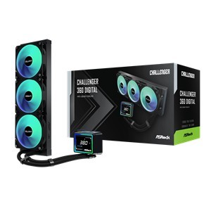ASRock Challenger 360 Digital AIO Liquid Cooler - Black