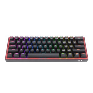 Redragon K617 FIZZ 60% Wired RGB Gaming Keyboard - Black
