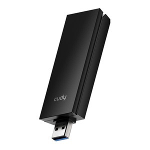 Cudy AX5400 Wi-Fi 6E USB 3.0 Tri-Band High-Gain Adapter-Black